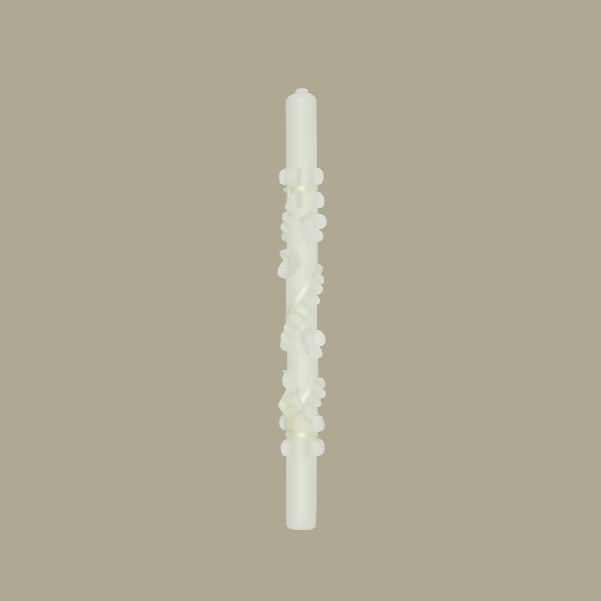 Vela de Bautizo Espiral Pinzada 30 x 2 cm