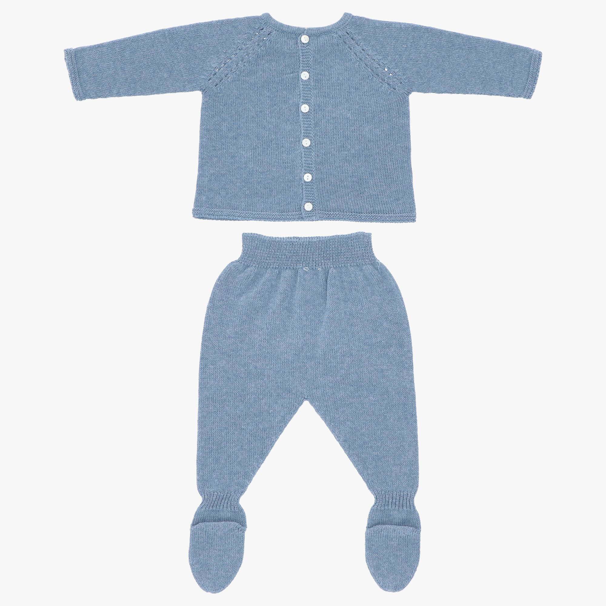 Conjunto Primera Puesta Bordado Niña Chambray - Imagen 2