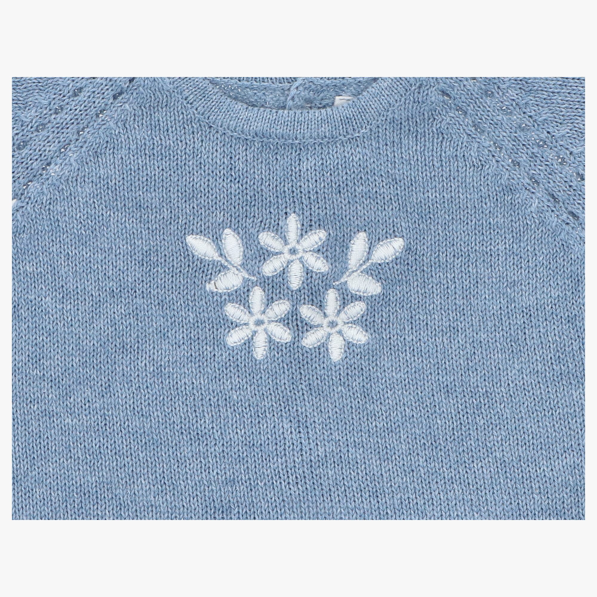 Conjunto Primera Puesta Bordado Niña Chambray - Imagen 3