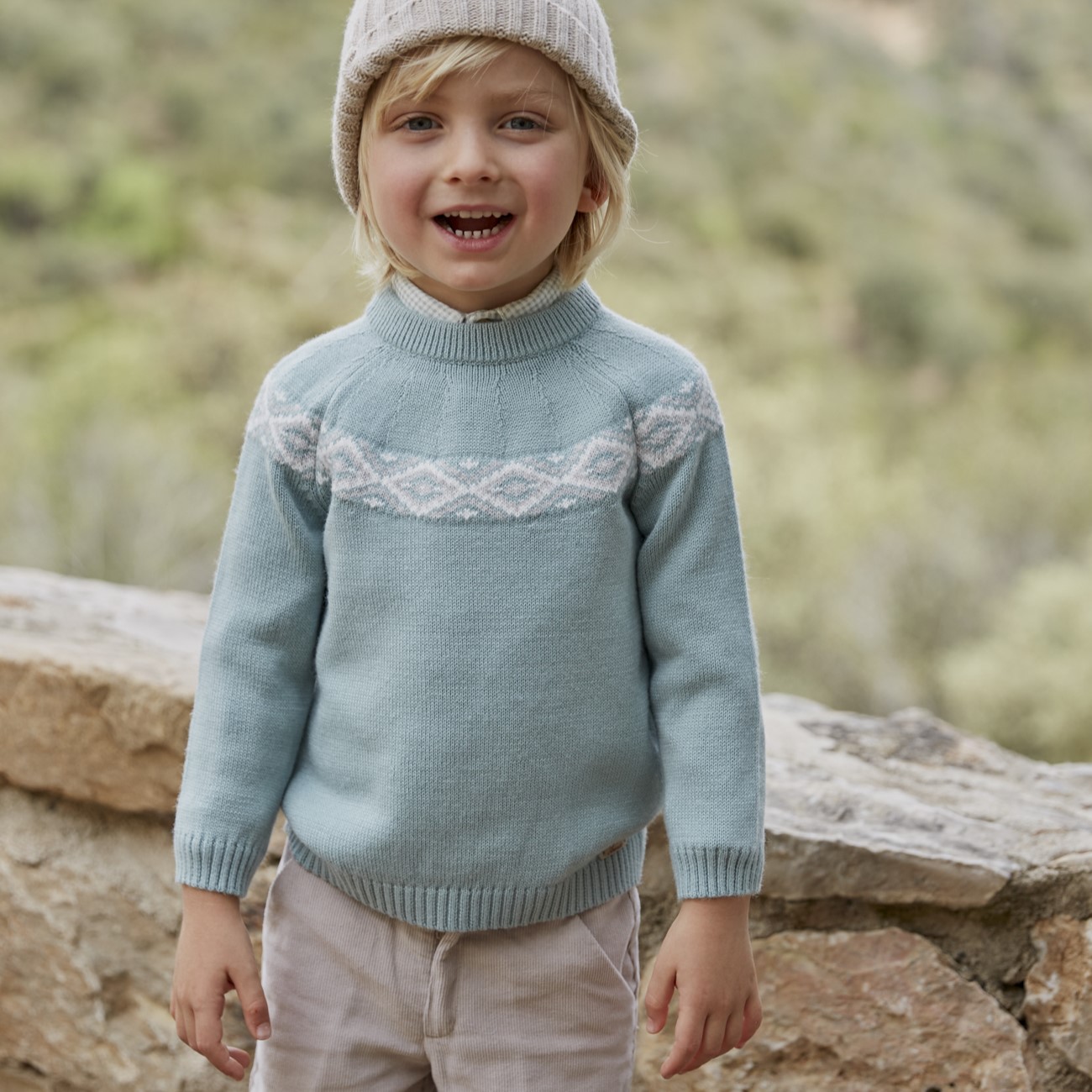 Jersey Punto Jaquard Niño Moss - Imagen 4