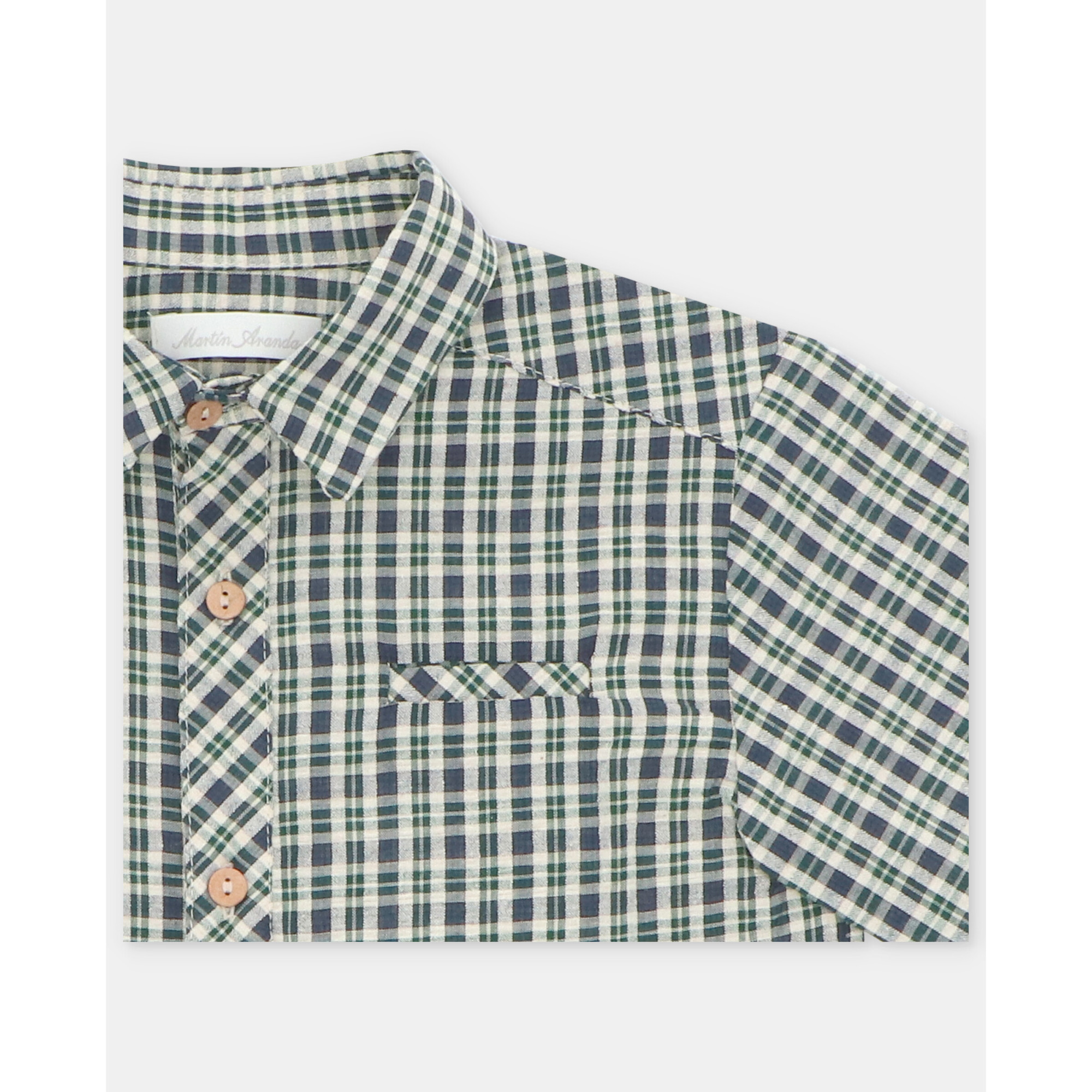 Camisa Cuadros Niño Dark Blue - Imagen 3