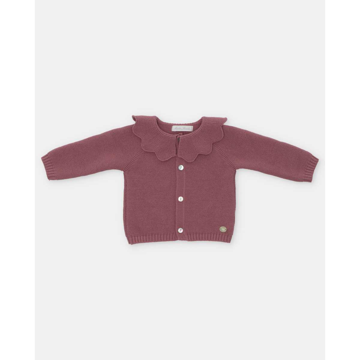 Cardigan Largo Volante NiƱa Plum