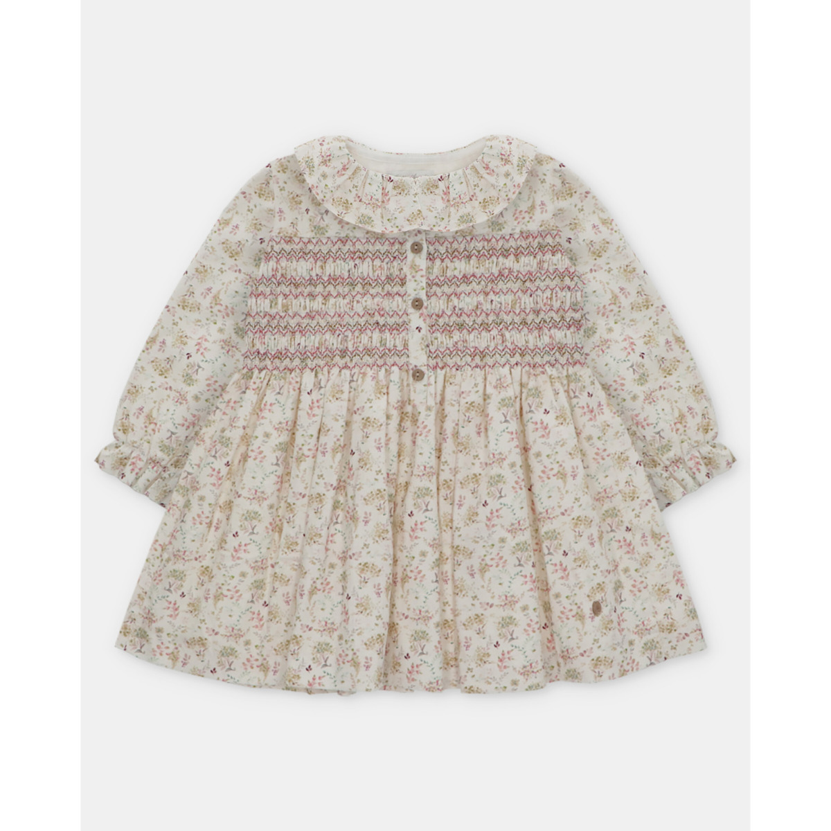Vestido Punto Smock NiƱa Peonia
