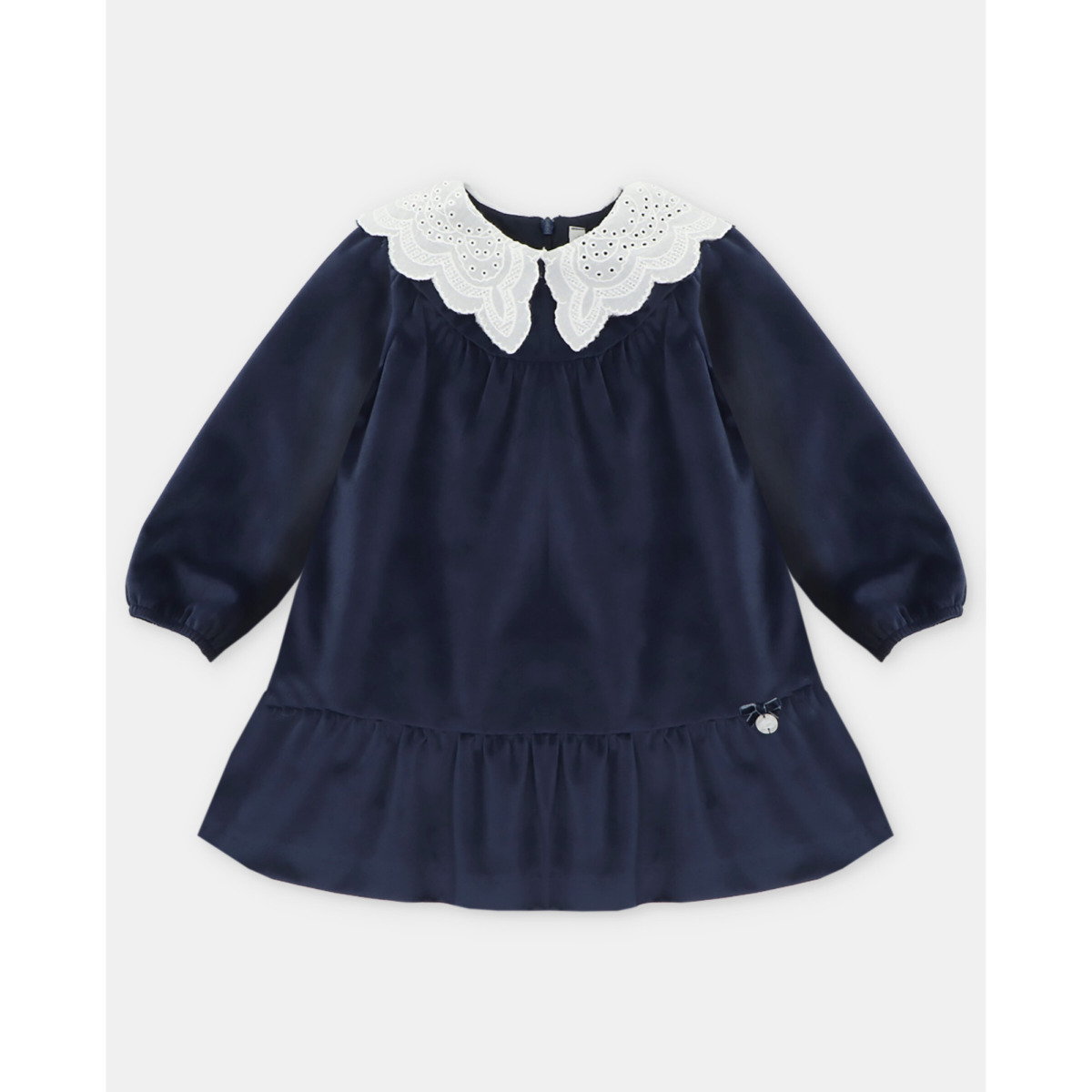 Vestido Terciopelo Niña Dark Blue