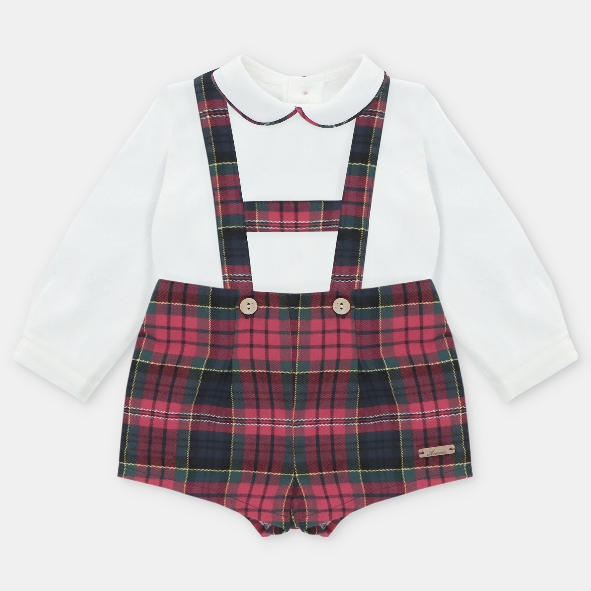 Conjunto Camisa Bombacho Cuadro Niño Manchester