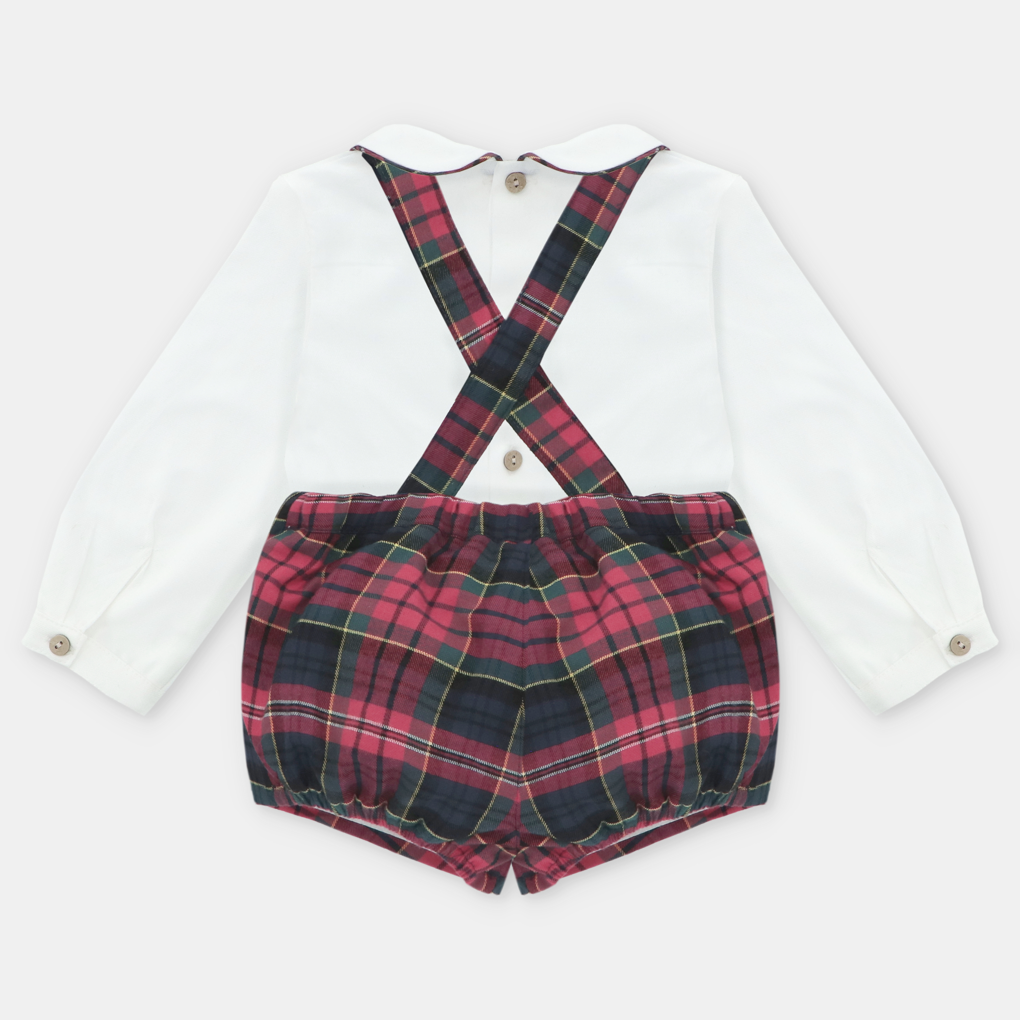 Conjunto Camisa Bombacho Cuadro Niño Manchester - Imagen 2