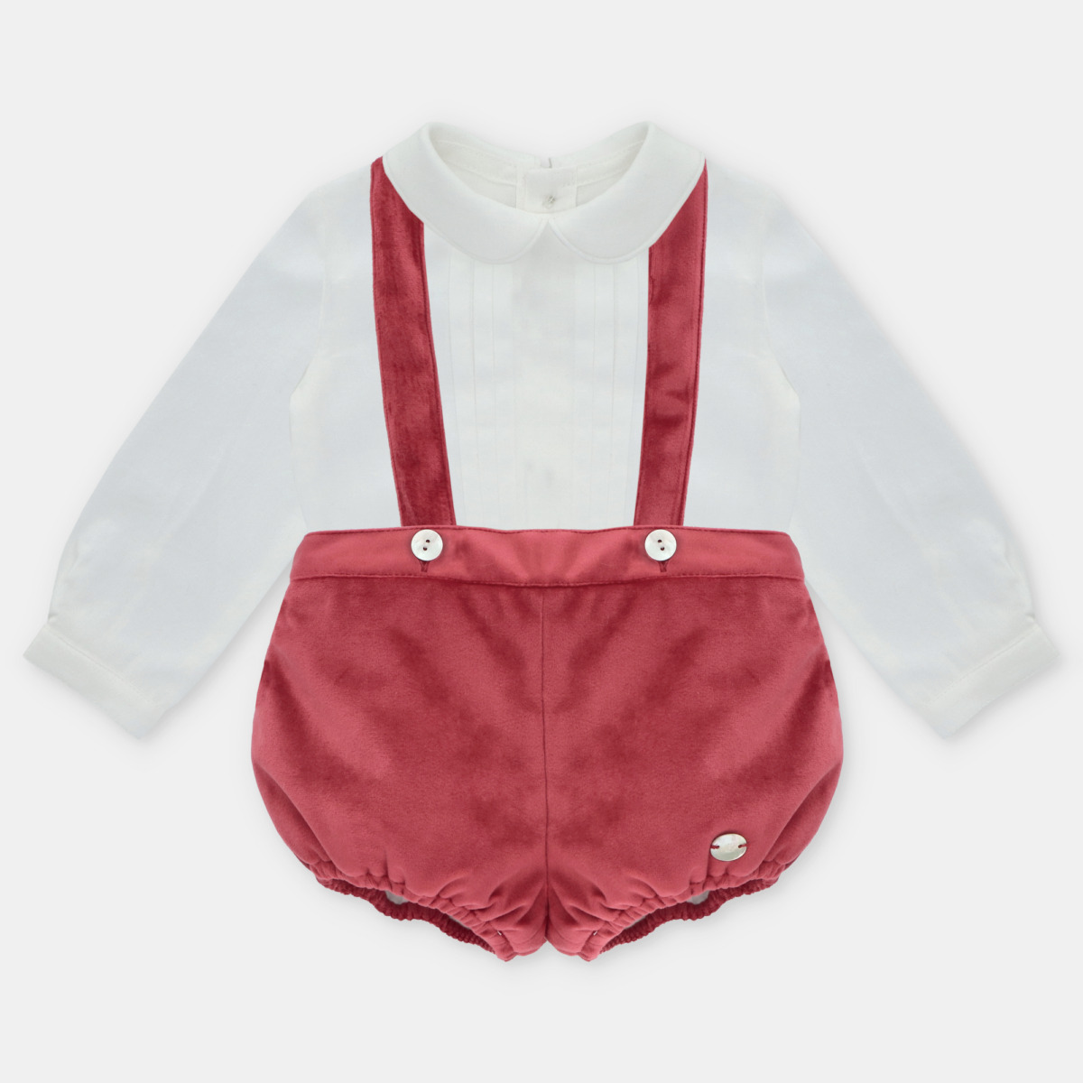 Conjunto Camisa Bombacho Terciopelo Niño Manchester