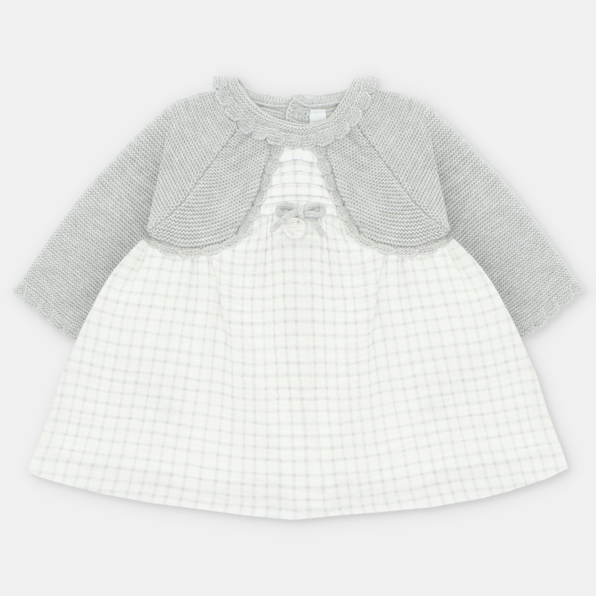Vestido Punto y Tela Niña Cambridge
