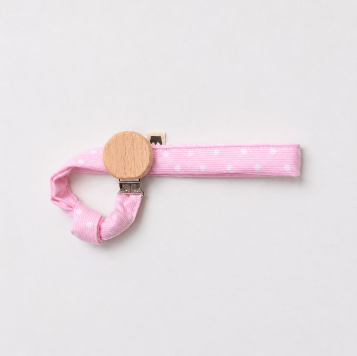 Porta Chupete Dock Rosa/Blanco