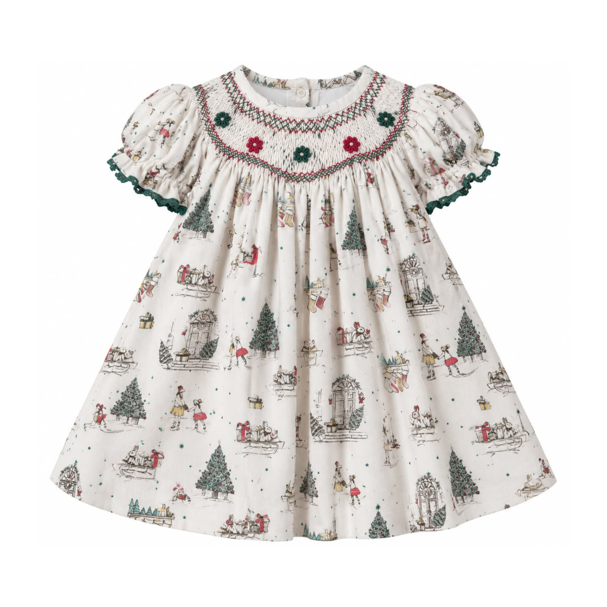 Vestido Manga Corta - Liberty Navidad